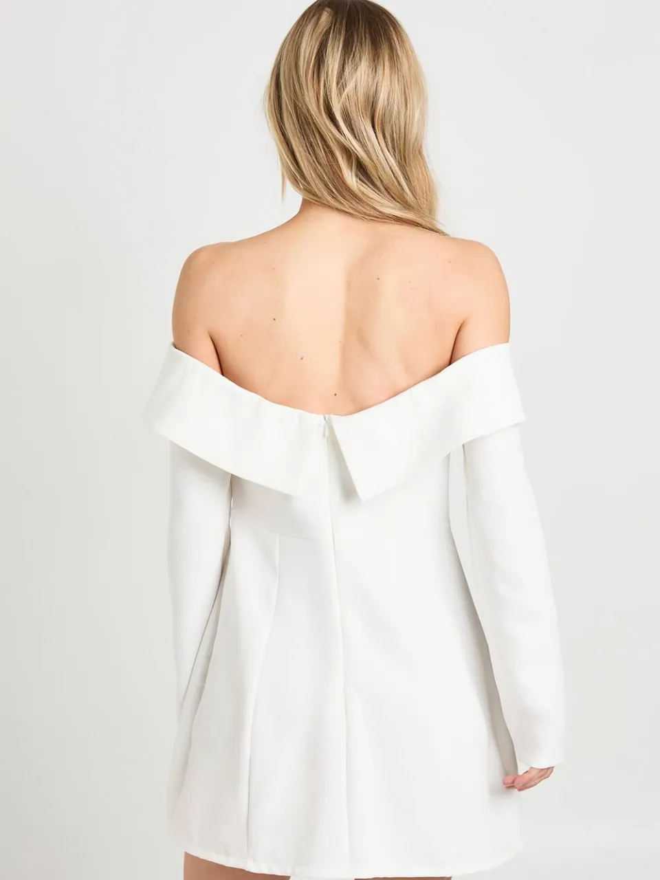 boohoo Dames Petite Bardot Gestructureerde Mini Jurk ivoor, foto 3