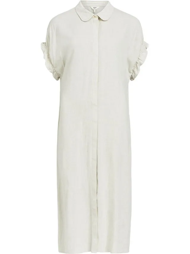 OBJECT COLLECTORS ITEM Object Sanne Tiana Korte Mouwen Lange Jurk Beige 42 Vrouw Sandshell