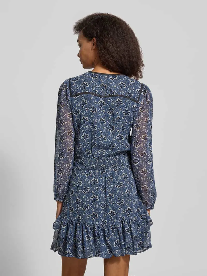 Pepe Jeans Mini-jurk met volantzoom model 'HELOYSE' lichtblauw, foto 3