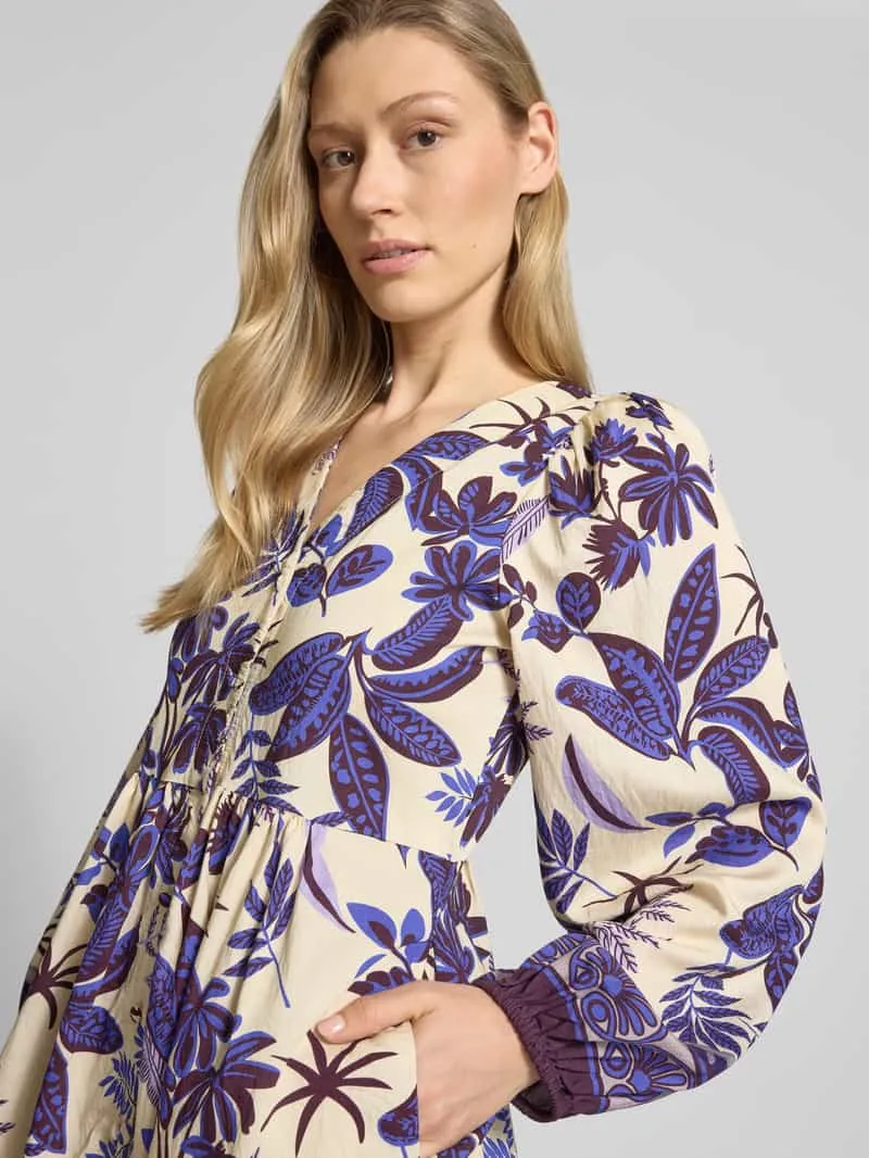 Lollys Laundry Midijurk van viscosemix model 'Sarai' paars, foto 3