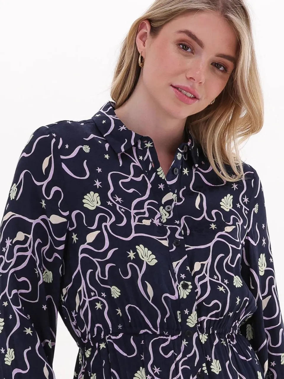 Scotch & Soda Dames Jurken Relaxed Fit Shirt Dress - Donkerblauw, foto 4