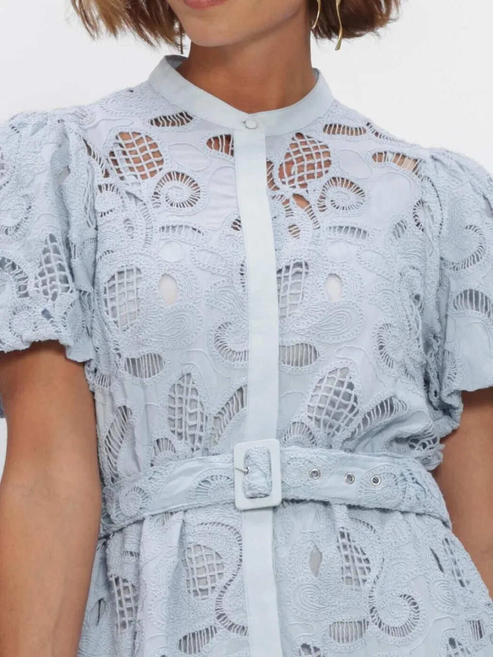 Y.A.S. YAS Dames Jurken Yassana Ss Dress - Lichtblauw, foto 4