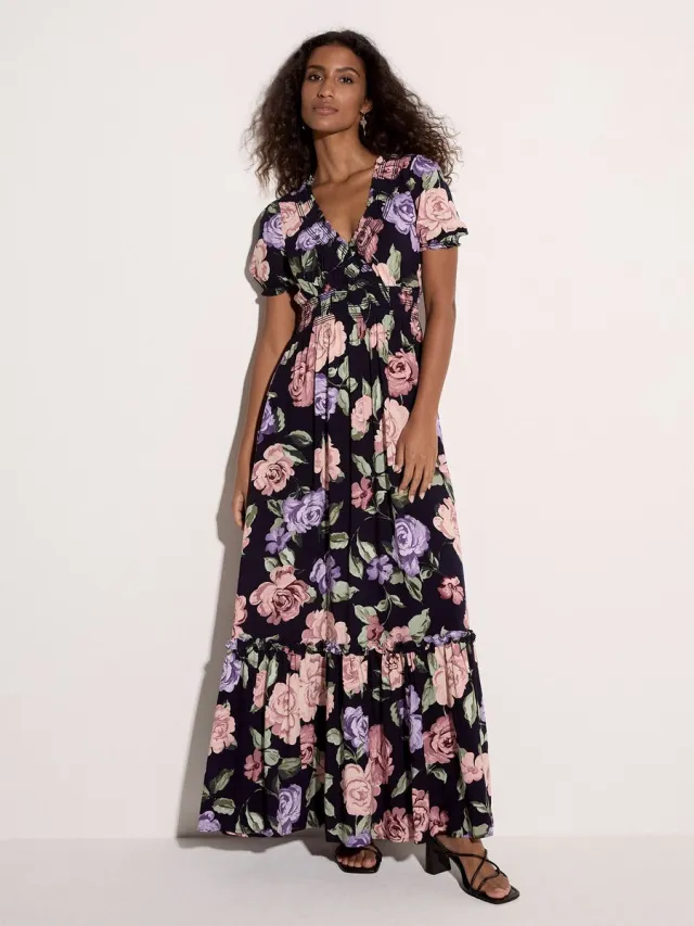 Apricot Chloe maxi-jurk met bloemenprint Marine