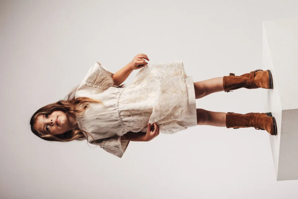 BAJE STUDIO Meisjes Jurken Claudie - Ecru