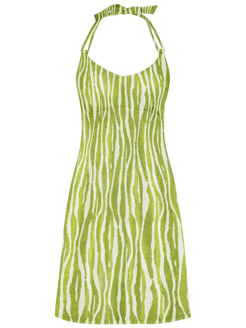 Ten Cate Beach TC WOW halter strandjurk groen/ecru, foto 2