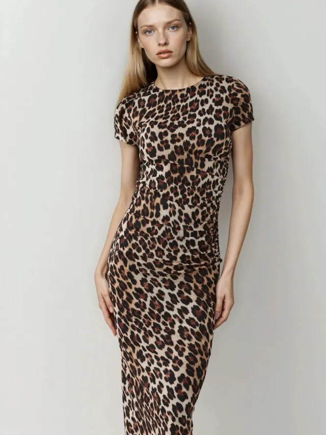 Hiccup Leopardprint Aansluitend Maxidress veelkleurig, foto 2