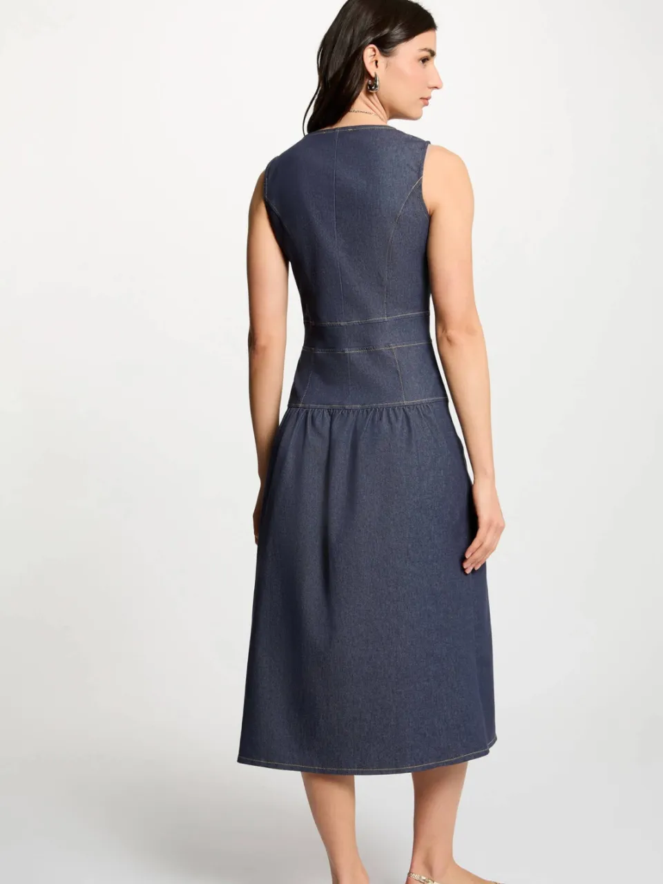 Morgan spijkerjurk dark blue denim, foto 3