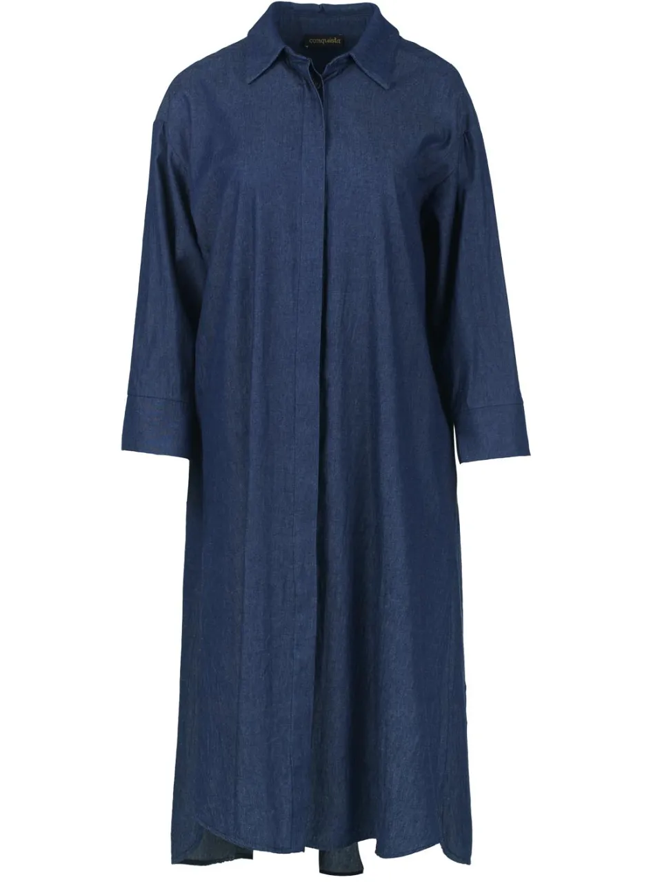 Conquista Indigo midi jurk met zijsplitten indigoblauw, foto 2