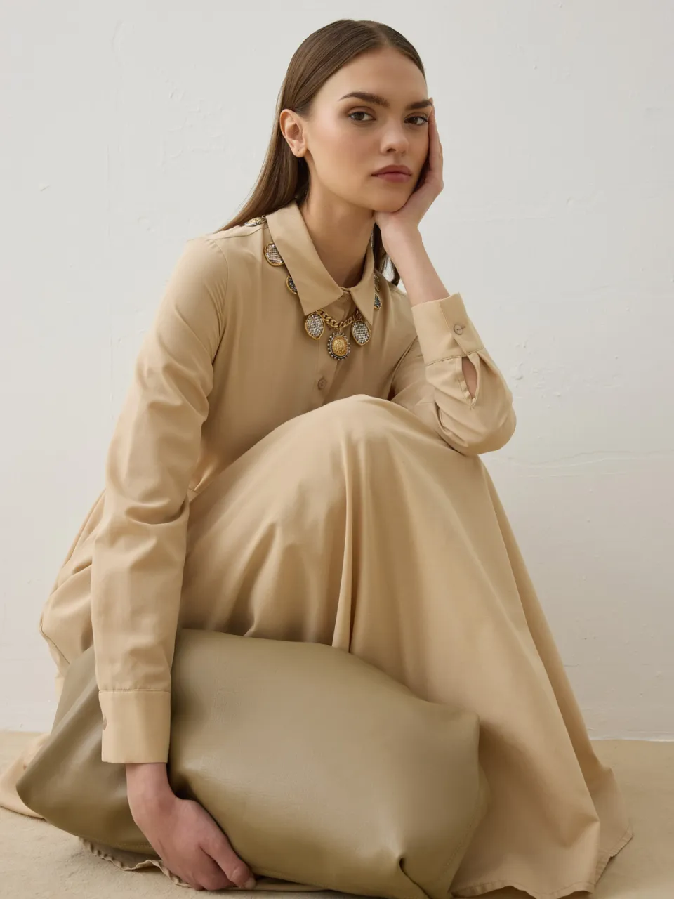 Modest Dress Refka beige, foto 2