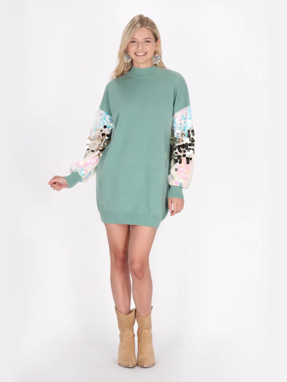 IZIA Jurk Dames aqua Turquoise