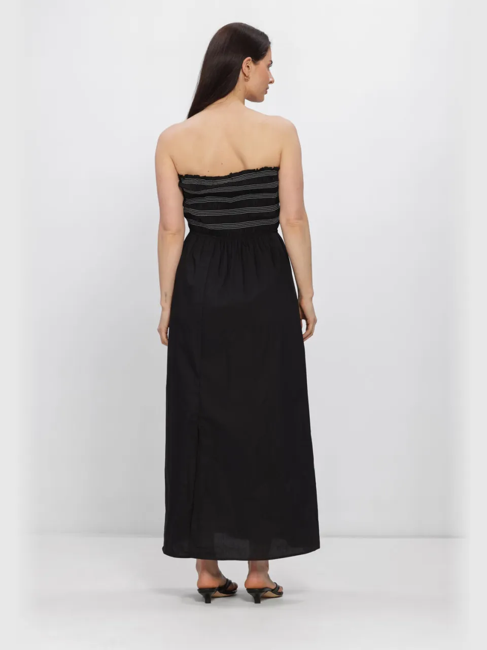 Object Dames Jurken Objelly Hope S/l Re Smock Midi Dress - Zwart, foto 3