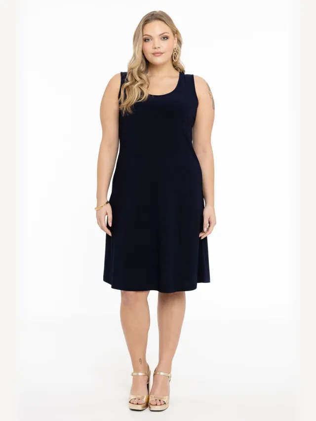 Yoek Jurk mouwloos wijd | Blauw