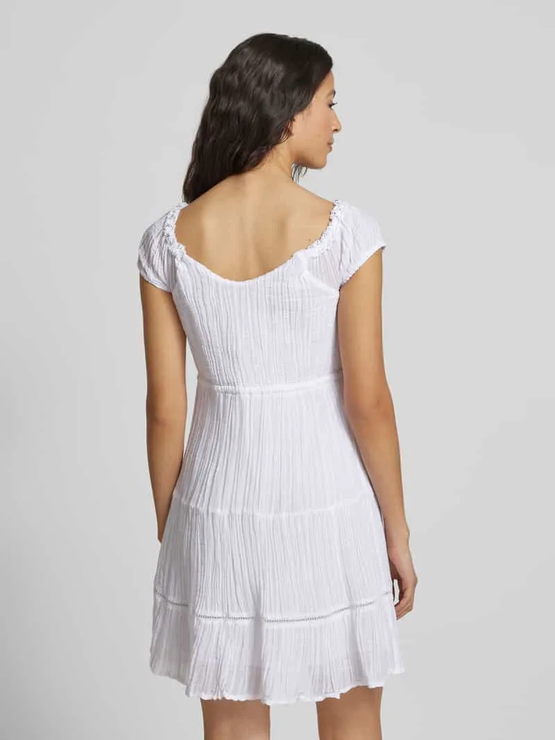 Guess Mini-jurk met vierkante hals wit, foto 3