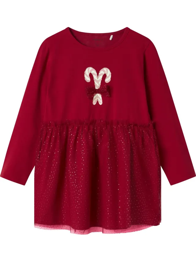 NAME IT NMFRIJUL LS DRESS BOX - Meisjes - Jurken Jester Red