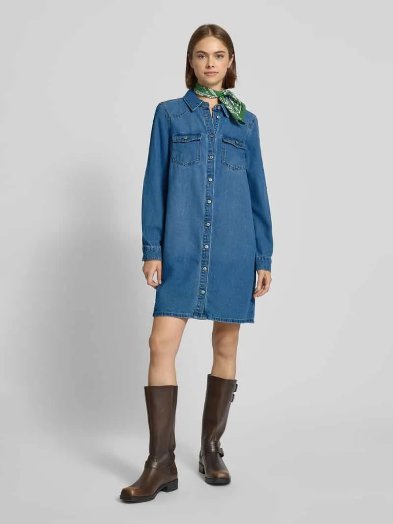 Only Oversized jeansjurk van katoenmix, model 'LISA' Jeansblauw