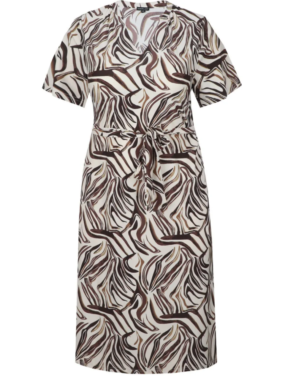 Exxcellent midi jurk beige, foto 2