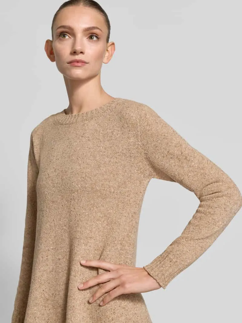 Max Mara Nauwsluitende vrijetijdsjurk van wolmix met zijde-aandeel model 'GOCCIA' taupe, foto 5
