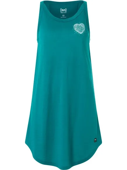 Super.Natural Women's Little Heartwood Dress - Jurk, turkoois