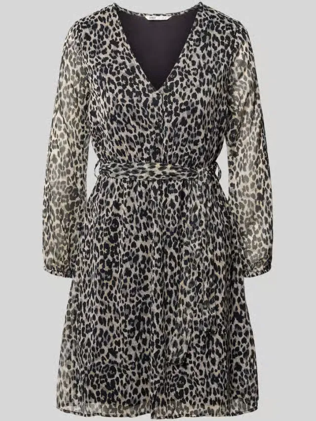 Only Cera blousejurk met luipaardprint zwart, foto 2