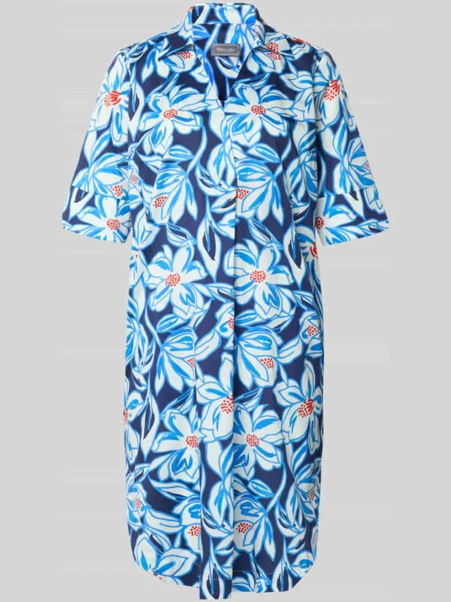 White Label Knie-lange overhemdjurk in all-over look blauw, foto 2