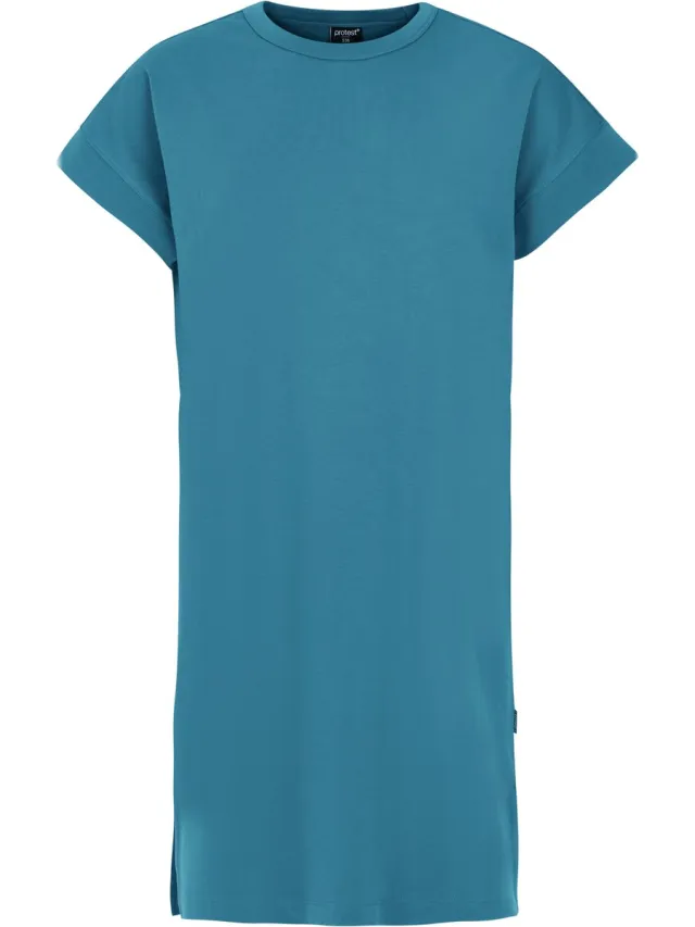 Protest Prtises – Tshirt jurk Dames – Korte mouwen – Knielengte Surfing Blue
