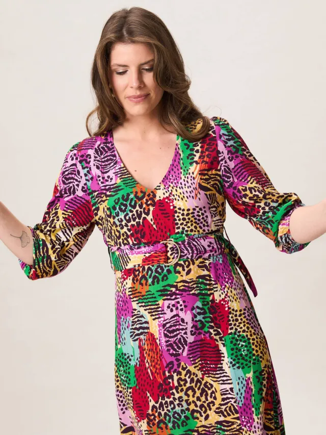 Miss Etam zomerjurk multi multi roze, foto 3