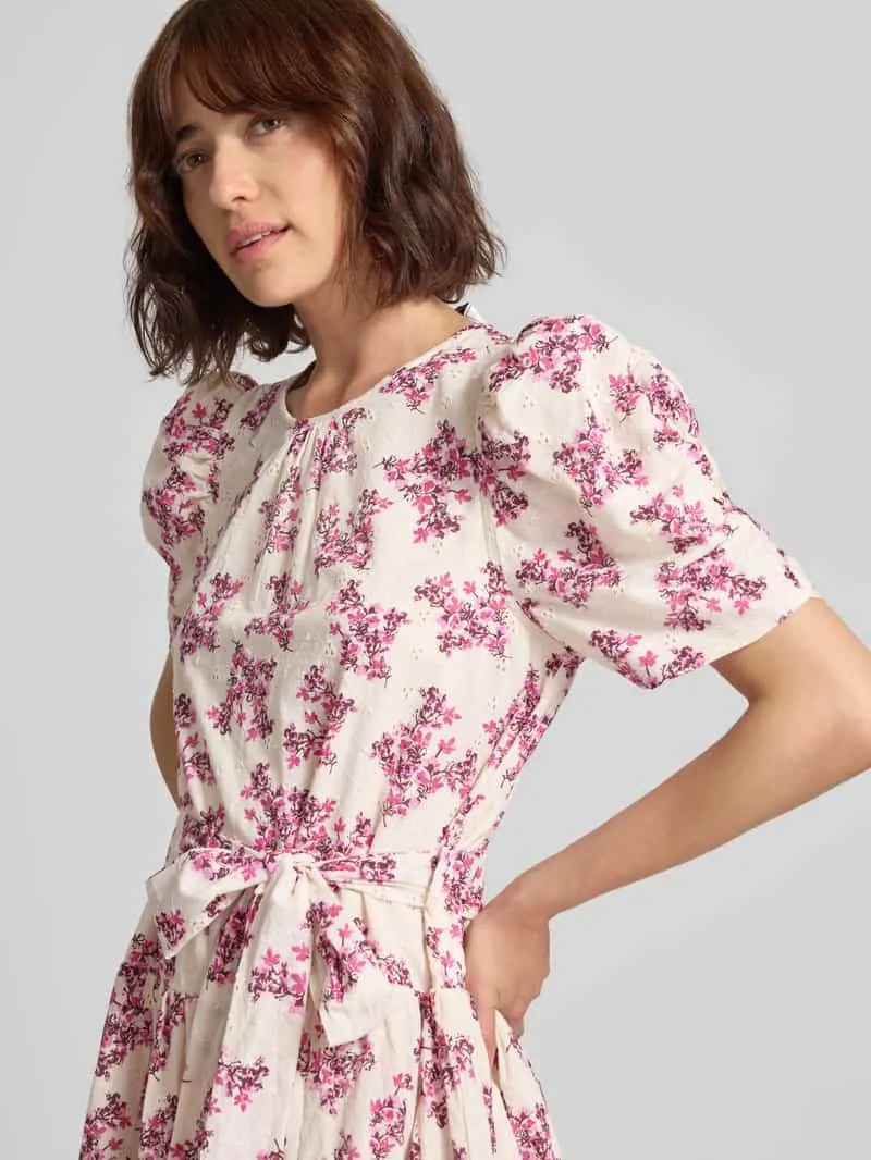 NEO NOIR mini-jurk in all-over look met strikceintuur fuchsia, foto 5