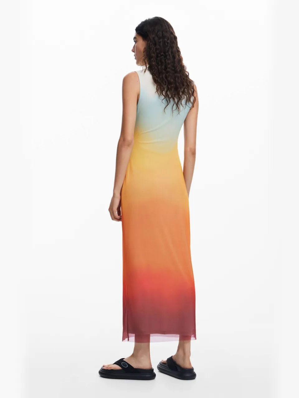 Desigual maxi jurk oranje, foto 2
