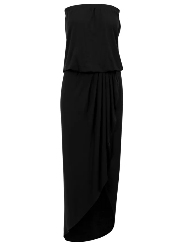 Urban Classics Dames/Dames Viscose Bandeau Jurk (Zwart)