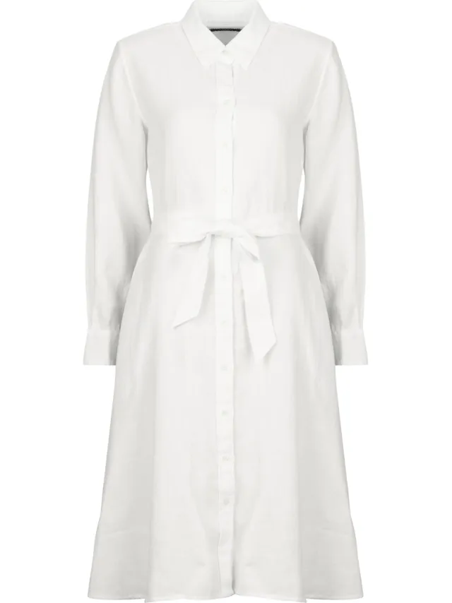 Lauren Ralph Lauren Lange Jurk Lauren Ralph Lauren WOVEN-SHIRT DRESS-DRESSES Wit