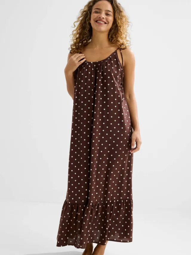 BEACHWAVE strandjurk donkerbruin
