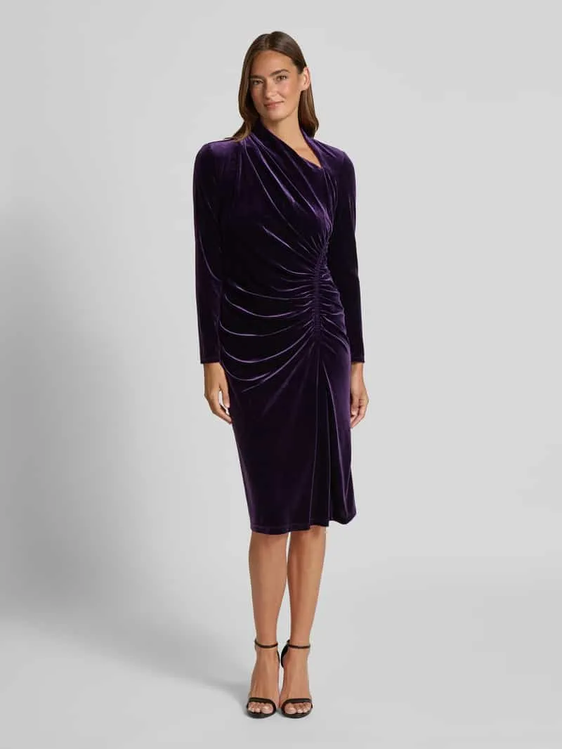 Lauren Ralph Lauren Midi-juk van fluweel met plooien, model 'FELRAD' Violet