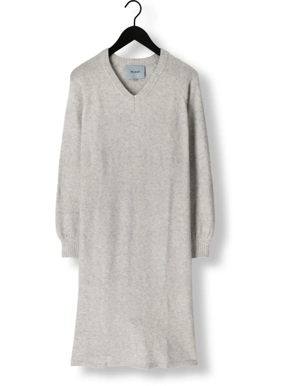 MINUS Dames Jurken Lilianne V-neck Midi Knit Dress - Grijs, foto 2