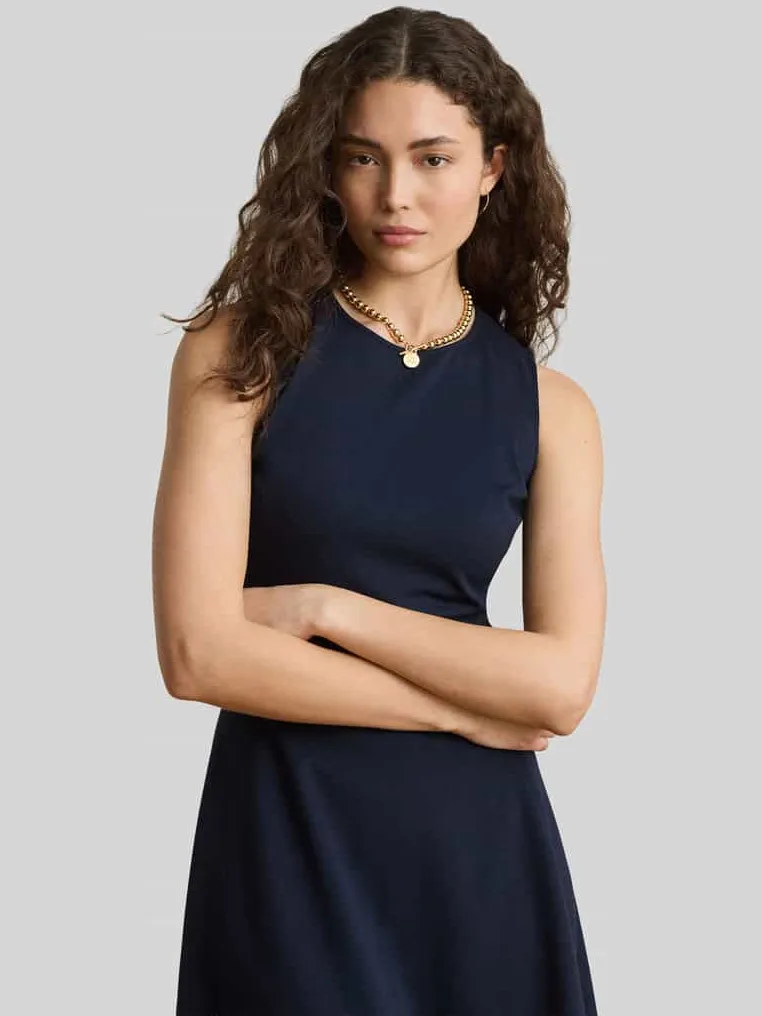 Lauren Ralph Lauren Businessjurk van viscosemix marineblauw, foto 2