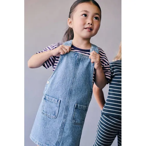 Mango Kids korte spijkerjurk lichtblauw light blue denim, foto 4