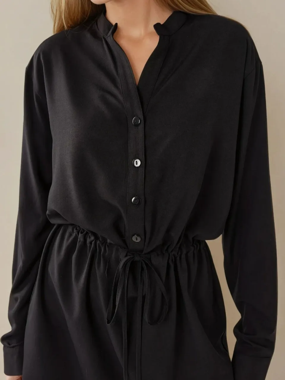Hiccup Relax Fit Viscose Mini Jurk zwart, foto 2