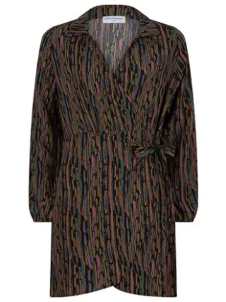 Lofty Manner Dress sara dessin Grijs