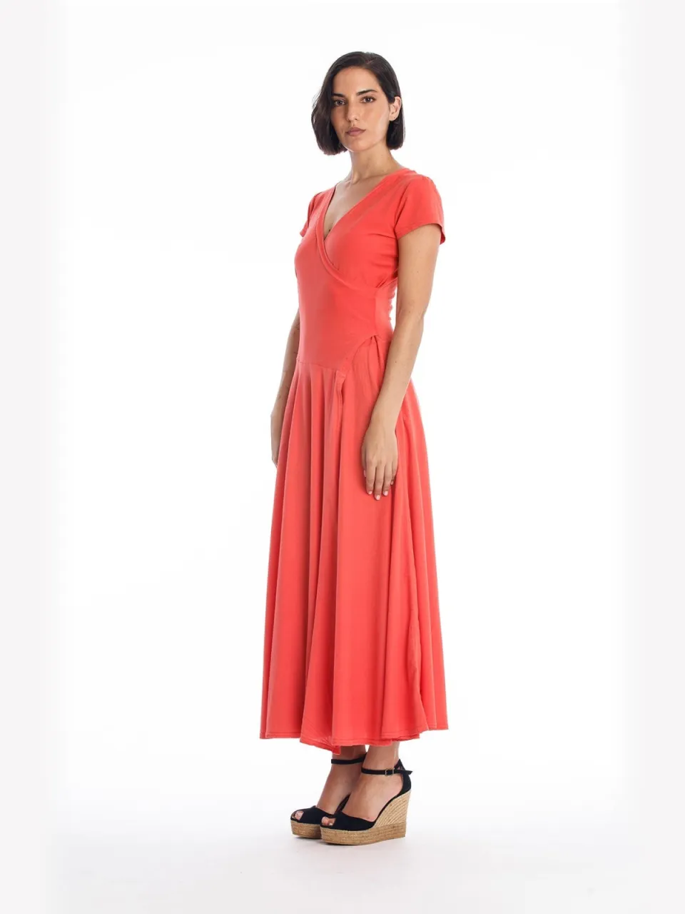 RAVENS VIEW IBIZA dames vegan Maxi Jurk Veronika St Radiant Red, foto 2