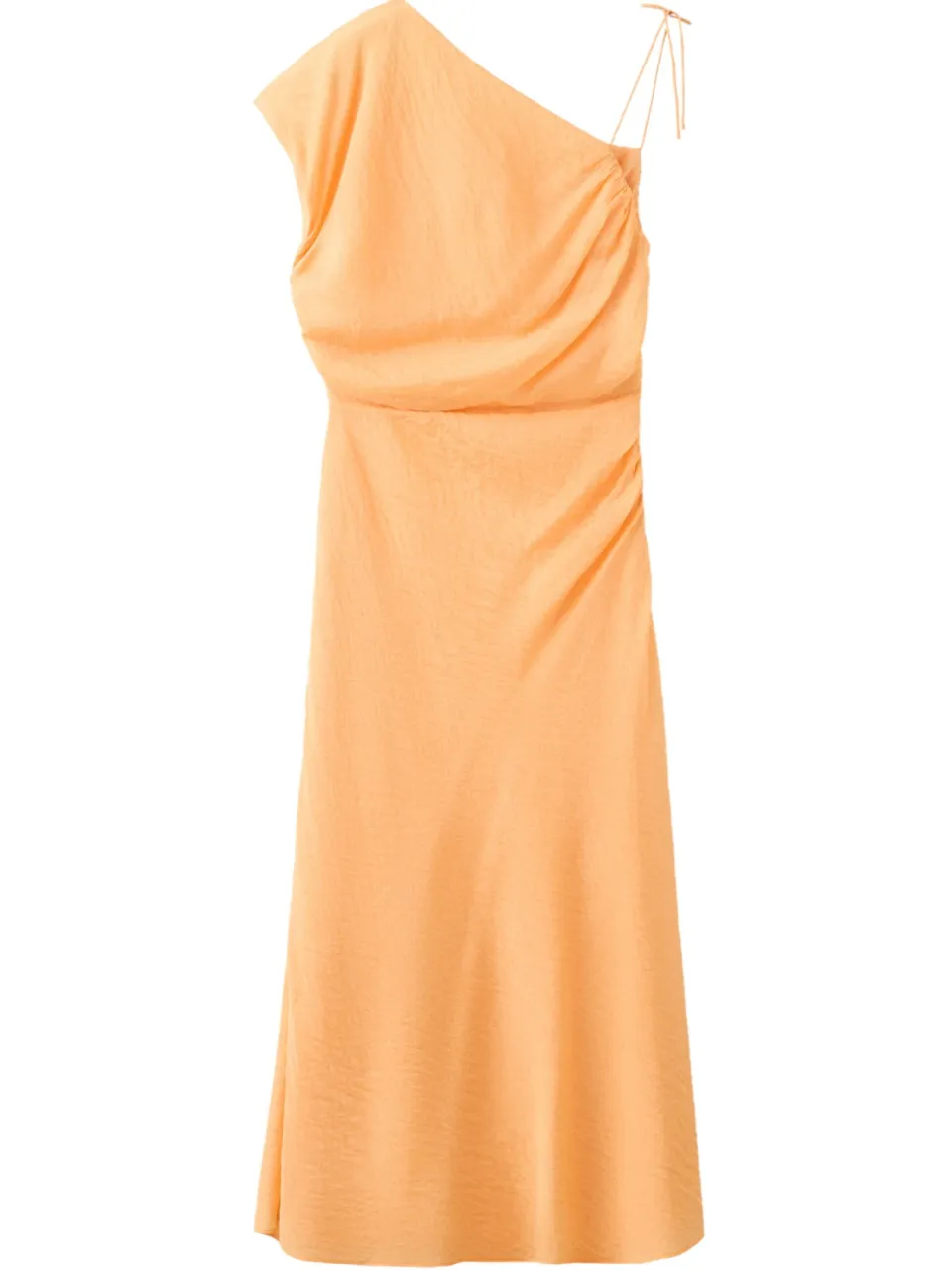 Mango one shoulder midi zomerjurk - geel, foto 2
