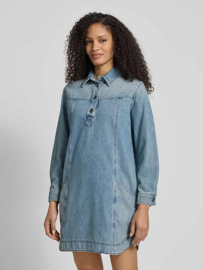 BA&SH Denimjurk met knoopsluiting model 'TONA', foto 4