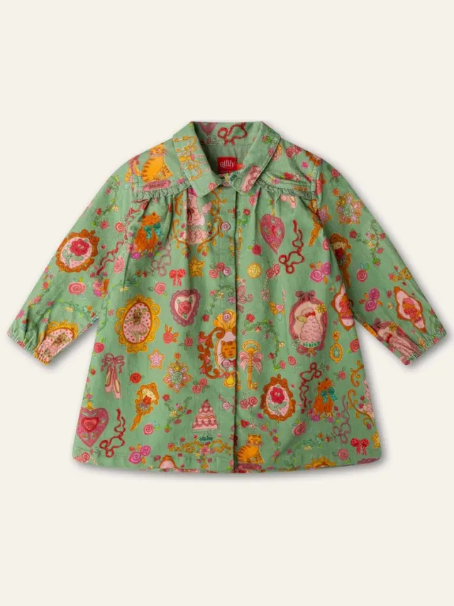 Oilily Daloulou Jurk - Groen - 92/2T