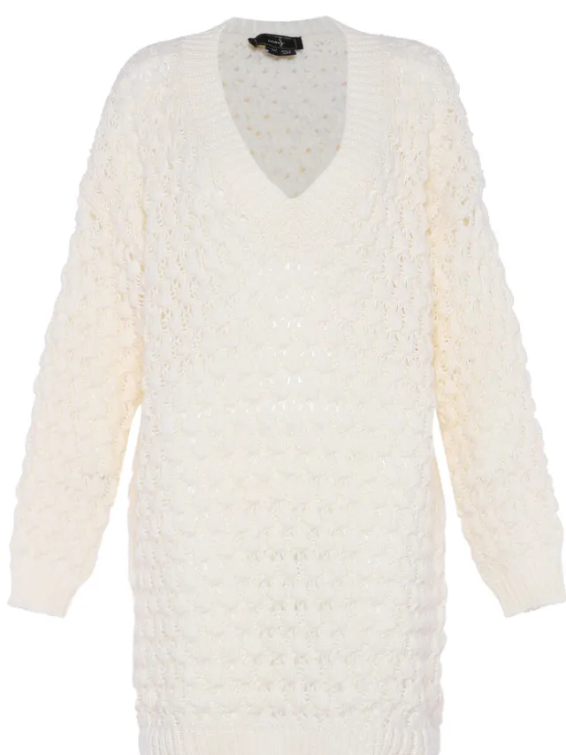 Faina Jumper Dames wolwit Gebroken wit