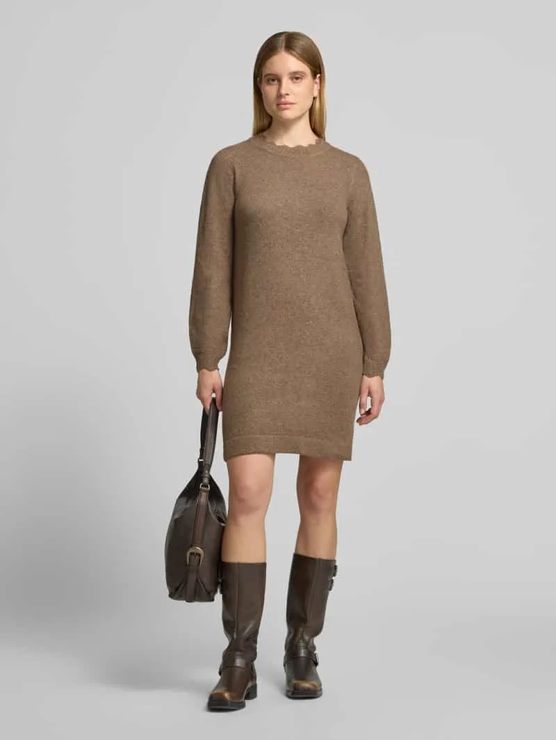Vila NIKOLINA gebreide jurk taupe, foto 6