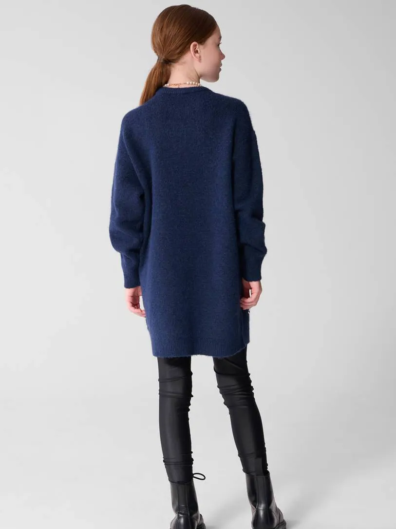 Shoeby gebreide jurk met studs donkerblauw