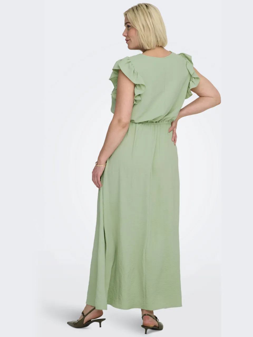 Only Carmakoma maxi jurk groen, foto 3