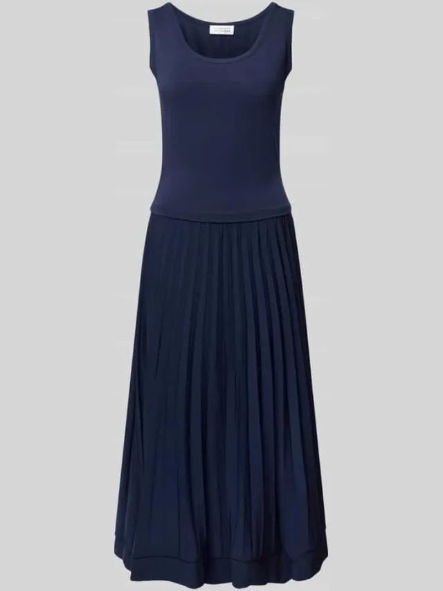 GUIDO MARIA KRETSCHMER WOMAN Midi-jurk in 2-in-1-look Model 'REMI' marineblauw, foto 2