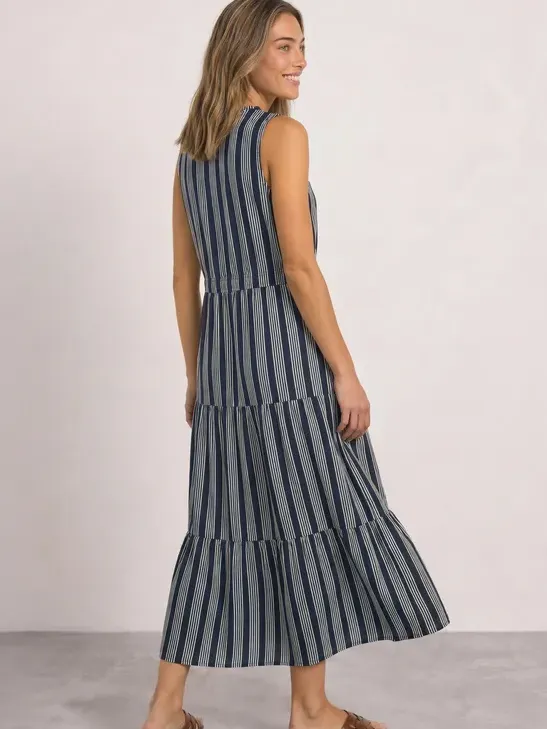 Street One Maxijurk met volants en print blauw, foto 2