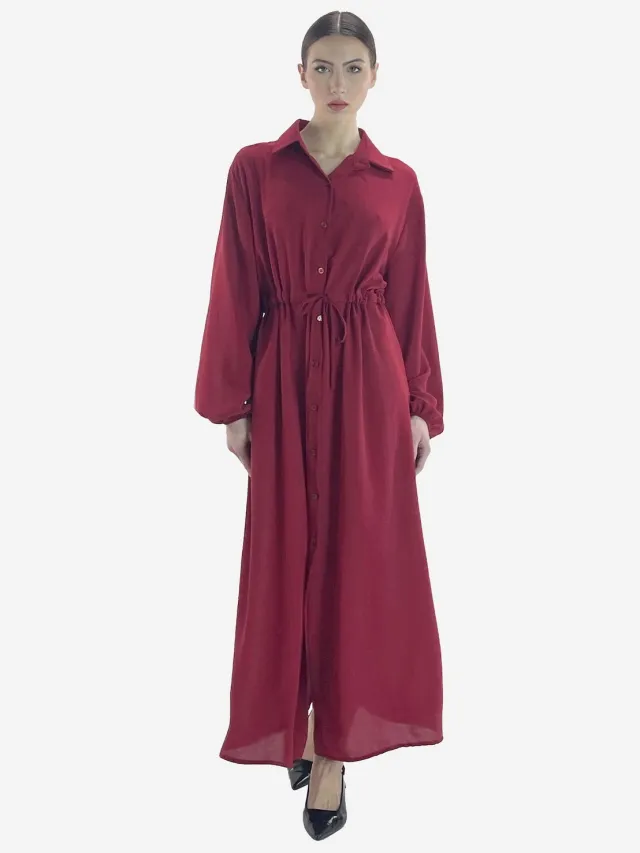 Elara Maxi-jurk Bordeaux