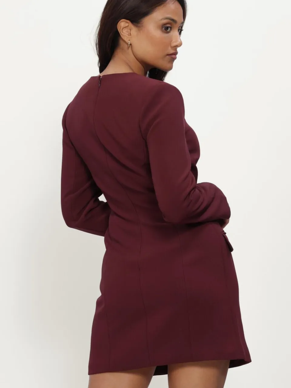 JOSH V Dames Jurken Ely Dress - Bordeaux, foto 3