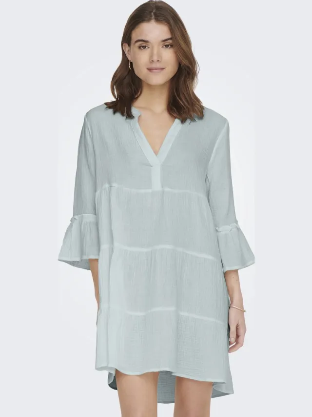 Only Jurk ONLTHYRA Korte jurk Harbor Gray
